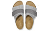 BirkenstockKyoto Natural Leather Felt Narrow Fit 'Light Grey'