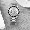 CASIOStainless Steel Waterproof For Men White Dial Mens White Analog