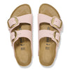 Birkenstock(WMNS) Arizona Big Buckle Nubuck Leather Narrow Fit Sandals 'Soft Pink'