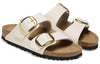 BirkenstockArizona Big Buckle Rivet Logo Textile Narrow Fit 'Vegan Canvas Eggshell'