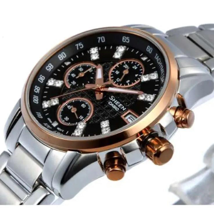 CASIOSHEEN Stainless Steel Strap Silver Analog