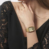 CASIOWaterproof Stainless Steel Strap Mens Gold Analog
