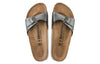 BirkenstockMadrid Birko-Flor Narrow Fit Sandals 'Metallic Black'