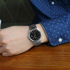 CASIOWaterproof Stainless Steel Strap Black DialSilver Strap Mens BlackSilver Analog