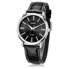 CASIOCasio Fashion Stylish Business Leather Strap Analog Watch 'Black Silver'