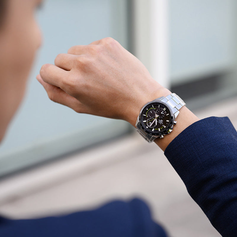 CASIOCasio Edifice Waterproof Analog Watch 'Silver Black'