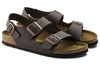 BirkenstockMilano Birko-Flor Sandals 'Dark Brown'