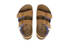 Birkenstock(PS) Milano HL Kids Birko-Flor Narrow Fit 'Nubuck Caramel/Ultra Blue'