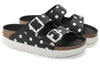 Birkenstock(WMNS) Arizona Platform Birko-Flor Narrow Fit 'Black White Dots'