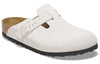 Birkenstock(WMNS) Boston Suede Leather Embossed 'Corduroy Antique White'