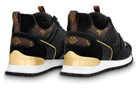 (WMNS) LOUIS VUITTON Run Away Trainers 'Black with Brown Monogram' 1AAP39