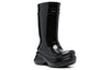 (WMNS) Crocs x Balenciaga Patent-Finish Boots 'Black' 677388W1S8X