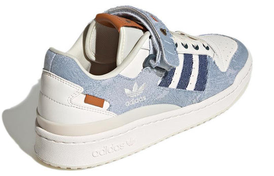 adidas originals Forum Low Cozy Wear-resistant Non-Slip Skateboarding Shoes Unisex Denim Blue HQ6334