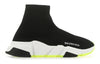 (WMNS) Balenciaga Speed Sneaker 'Black Neon Yellow' 587280W2DB91016