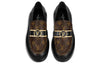 (WMNS) LOUIS VUITTON Academy Loafers 'Black with Brown Monogram and Gold Plate' 1A7TXN
