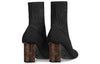 (WMNS) LOUIS VUITTON Silhouette Heels 'Black Knit Monogram with Brown Heels' 1A8558