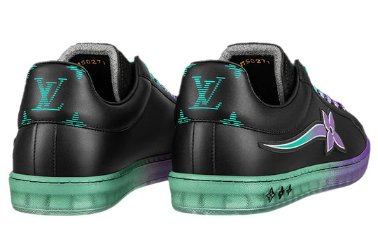 LOUIS VUITTON Luxembourg Samothrace Trainers 'Black Purple Teal' 1A9G1N