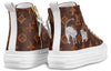 (WMNS) LOUIS VUITTON LV Stellar High-Top Sneakers Brown 1A52OF