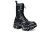 Balenciaga Bulldozer Lace Up Boots 'Black Outline Calfskin' 672502WBEF21090