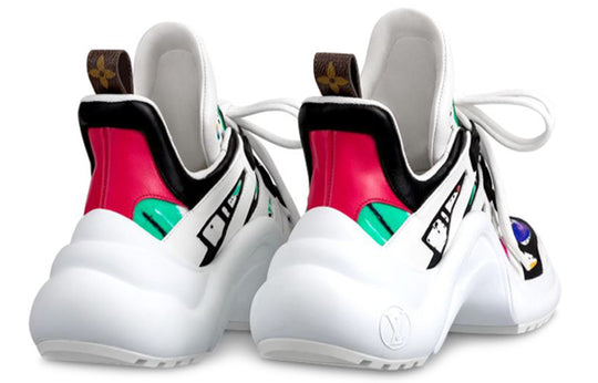 (WMNS) LOUIS VUITTON Archlight Calfskin Printing Sneakers White 1A58BA