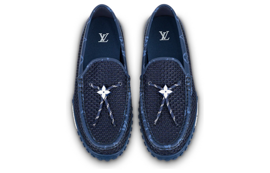 LOUIS VUITTON Racer Moccasins Shoes 'Blue' 1AAQWT