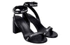 (WMNS) Balenciaga All Over Logo Sandal Heels 'Black' 630041WBAE11090