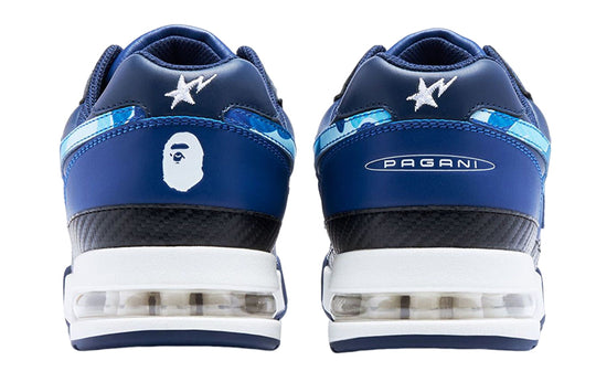 A BATHING APE x Pagani ROAD Sta Leather Low 'Blue' 1I73-191-908