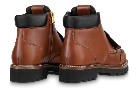LOUIS VUITTON x Nigo Ankle Boots 'Brown with Black' 1A9ID0
