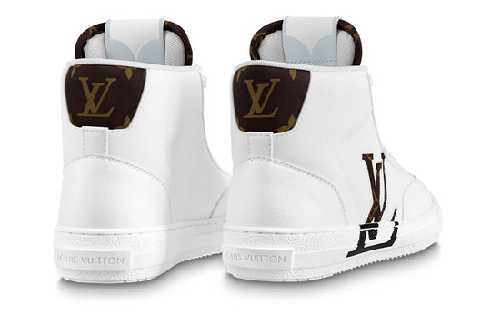 (WMNS) LOUIS VUITTON Charlie Ankle Sneakers 'White with Side Brown Logo' 1AADRJ