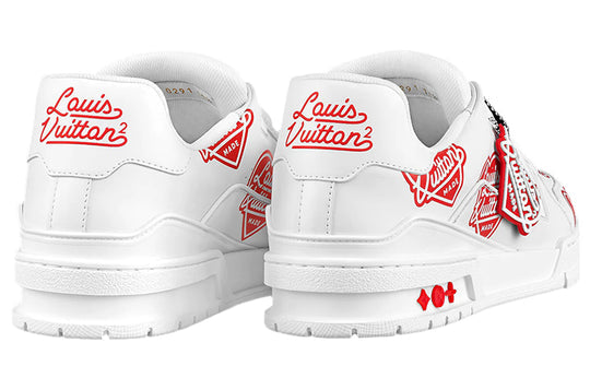 LOUIS VUITTON x Nigo Trainers 'White with Red Logo Hearts' 1A9JAD