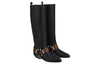 (WMNS) LOUIS VUITTON Rhapsody High Boots 'Black with Brown Belt' 1A5STD