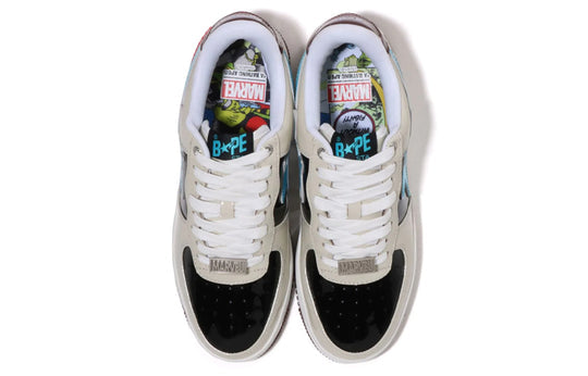 A BATHING APE x Marvel Bape Sta 'Cream Black Blue' 1I73-291-906