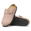 BirkenstockBoston Suede Leather Sandals 'Light Rose'