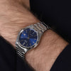 CASIOWaterproof Stainless Steel Strap Blue Dial Mens Blue Analog