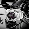 CASIOWaterproof Sports Solar Powered Black DialWhite Strap Mens BlackWhite Analog