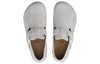 BirkenstockLondon Suede Leather Narrow Fit 'Antique White'