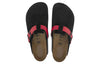 Birkenstock(WMNS) Boston Suede Leather/Birko-Flor 'Black / Active red'