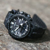 CASIOWaterproof Sports Shockproof Solar Powered Mens Black Analog