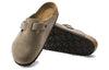 BirkenstockBoston Soft Footbed Suede Regular 'Taupe'