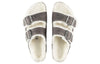 BirkenstockArizona Shearling Waxy Leather Oiled 'Iron'