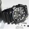 CASIOSports Solar Powered Mens Black Analog/Digital Combo