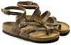 BirkenstockSeres Camberra Old Natural Leather Narrow Fit 'Tabacco'