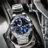 CASIOCasio Edifice Waterproof Analog-Digital Watch 'Marine Blue Silver'