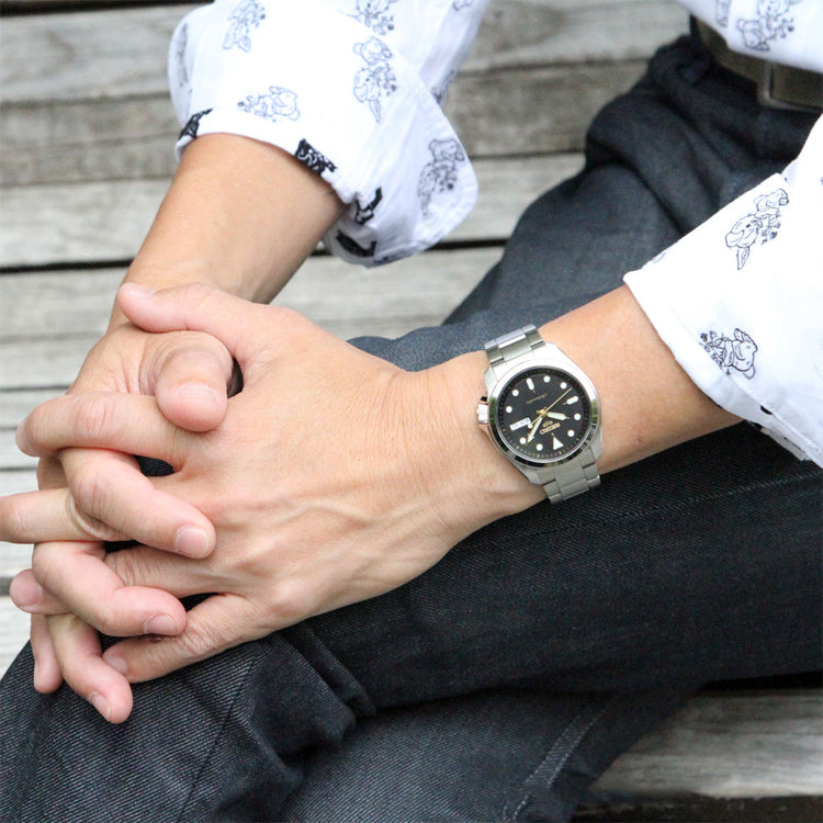 SEIKONo. 5 Japan waterproof Automatic Mechanical Sports Black
