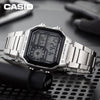 CASIOYouth Series Standard Stainless Steel Sliver Quartz Waterproof Mens Silver Digital