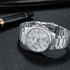 CASIOWaterproof Stainless Steel Strap Quartz Mens White Analog