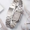 CASIOSquare Stainless Steel Band Stainless Steel Strap Black Analog