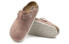 BirkenstockBoston Soft Footbed Suede Leather Sandals 'Pink Clay'