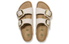 BirkenstockArizona Big Buckle Rivet Logo Textile Narrow Fit 'Vegan Canvas Eggshell'