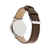 CASIOWaterproof Quartz White DialBrown Strap Mens WhiteBrown Analog